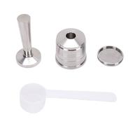 AMONIDA Cápsula de café Reutilizable, Juego de Cepillos de Cuchara de Manipulación de Cápsulas Recargables de Acero Inoxidable, Cápsula de café de Acero Inoxidable 304 para Máquinas X7 Y3 Y5, Ideal