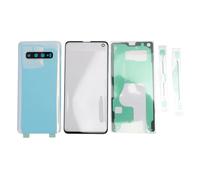 AMONIDA Carcasa de Repuesto de Cubierta Trasera de Cristal para S10, Adhesivo Impermeable Preinstalado, Fácil Instalación con Herramientas, Repara Tu Cristal Agrietado (White)