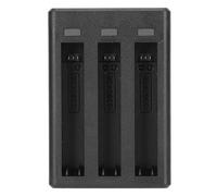 AMONIDA Cargador de Batería de 3 Canales, para Cámaras Insta 360 X3 | Pantalla LED inteligente, carga segura, compatible con