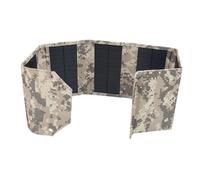 AMONIDA Cargador de Panel Solar Portátil de 28 W con Diseño Resistente Al Agua para Actividades de Camping y Senderismo, Hecho de Tela Oxford Duradera con Salida USB (Camuflaje)