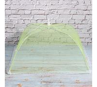 AMONIDA Carpas Plegables con Cubierta de Paraguas para Comida, 2 uds., Malla Verde Antimoscas para Cenas Al Aire Libre, Fiestas en la Piscina, 43x43cm