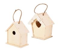 AMONIDA Casa de Pájaros DIY para Niños, Artesanía Simple de Madera | Fácil instalación, Adecuado para niños, Decoración creativa, Material de madera compuesta, Uso en interiores y exteriores