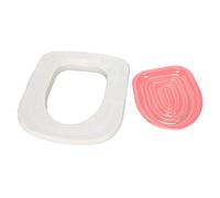 AMONIDA Cat Toilet Trainer Tool, Reutilizable Ecológico Universal Desmontable Cat Toilet Trainer para el Hogar (Bandeja Blanca, 1 Soporte Interior Rosa)
