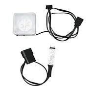 AMONIDA Caudalímetro de Refrigeración por Agua, Velocímetro Giratorio Acrílico de 3 Vías, Anillo de Sellado de Silicona, Rosca G1/4 Precisa para PC (Blanco)