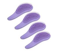 AMONIDA Cepillo de Pelo para Desenredar, Portátil, Ligero, Multifuncional, para Viajes en Casa, 4 Piezas, Paja de Trigo