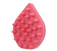 AMONIDA Cepillo de Silicona para el Cuero Cabelludo, Herramienta de Masaje, Masajeador de Cabello Suave para Relajación de Spa en Casa, 72g (rojo)