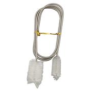 AMONIDA Cepillo para Manguera de Filtro de Acuario, Limpiador de Tuberías Flexible de Doble Extremo para Limpiar Peceras y Bombas, Nailon Duradero y Acero Inoxidable de 164cm (White)
