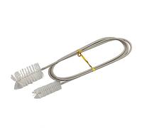 AMONIDA Cepillo para Manguera de Filtro de Acuario, Limpiador de Tuberías Flexible de Doble Extremo para Limpiar Peceras y Bombas, Nailon Duradero y Acero Inoxidable de 164cm (White)