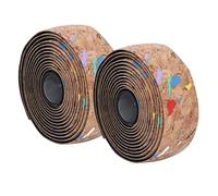 AMONIDA Cinta para Manillar de Bicicleta, 2 Unidades de Cinta con Textura de Grano de Madera de PU, Transpirable Antideslizante con Adhesivo de Doble Cara, Ideal para Ciclismo de Carretera y Montaña