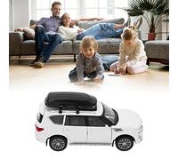 AMONIDA Coche Modelo Fundido a Presión de Aleación 1/32 con Luz de Sonido, Puertas Que Se Pueden Abrir, capó, Maletero, Tirar hacia Atrás para Niños y Niñas (White)