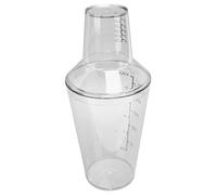 AMONIDA Coctelera Boston, Mezclador de Cóctel de Superficie Brillante de Capacidad Estándar con Escala Transparente con Agarre Cómodo, Fácil de Desmontar sin Fugas de Goteo, Coctelera con