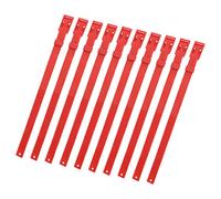 AMONIDA Collar de Cabra Ajustable de 23 Pulgadas, PU, para Animales de Granja, Ganado, Vaca, Caballo, Oveja, Marcado, Estado de Salud, Paquete de 10 (Rojo)