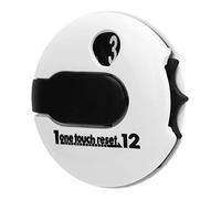AMONIDA Contador de Puntuación de Golf, Marcador de Clip Ligero para Accesorios de Golf, Plástico Fácil de Poner a Cero, 1,2x1,2x0,6 Pulgadas, Paquete de 1 (Blanco y Negro)