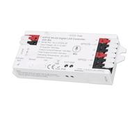 AMONIDA Controlador de Tira LED, Controlador de Control de Aplicación WiFi con Micrófono Incorporado con Más de 250 Efectos de Iluminación y Sincronización de Música, Ideal para el Hogar, Comercial