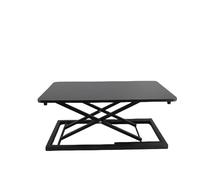 AMONIDA Convertidor de Escritorio de Pie Elevador de 15,7 Pulgadas, Elevador de Escritorio Ajustable en Altura Plegable, de Pie de MDF de Acero Al Carbono con 7 Niveles, Ideal para Pantalla de (BLACK)