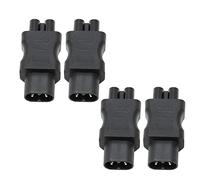 AMONIDA Convertidor IEC320 C8 a, Adaptador de Cable de Alimentación Duradero de 10A y 250V para Adaptadores de Corriente para Portátiles, 4 Uds.