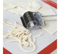 AMONIDA Cortador de Fideos Manual, Juego de 2 Piezas con Acero Inoxidable de para Cortar Rápidamente Masa y Verduras en su Cocina