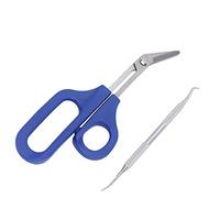 AMONIDA Cortaúñas de Largo para Personas Mayores, Kit de Tijeras Ergonómicas para Uñas Gruesas, Acero Inoxidable Duradero, 2 Piezas