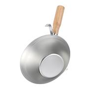 AMONIDA Cuchara para Cubo, Diseño Eficiente de Cuenco en Forma de Cono, Bandeja de Cemento Galvanizada de Hierro, Herramienta con de Madera para Construcción, Enlucido y Transferencia de Lodo