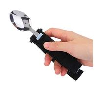 AMONIDA Cuchara para el Cuidado de Personas Mayores con Correa Ajustable para una Cómoda Ayuda para Comer para Pacientes con Artritis y Discapacitados, Material Seguro de Calidad Alimentaria, 1 Unidad