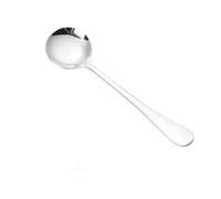 AMONIDA Cuchara Redonda Duradera con Superficie Pulida para Cereales y Pudin de Acero Inoxidable de 17 Cm de Grosor (cuchara de plata)