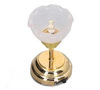 AMONIDA Cúpula de Casa de Muñecas con Forma de Flor en Miniatura, Luz LED, Diseño Vintage para Decoración del Hogar de Ensueño, Escala 1:12, Material de Vidrio Metálico para Sala de Estar,