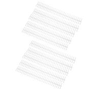 AMONIDA de Encuadernación Duraderos para Compilación de Hojas Sueltas con 10 Bobinas de Plástico de Larga Duración para Estudiantes y Profesores de 1/2 Pulgada de Diámetro (WHITE)