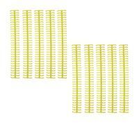 AMONIDA de Encuadernación Duraderos para Compilación de Hojas Sueltas con 10 Bobinas de Plástico de Larga Duración para Estudiantes y Profesores de 1/2 Pulgada de Diámetro (YELLOW)