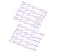 AMONIDA de Encuadernación Duraderos para Compilación de Hojas Sueltas con 10 Bobinas de Plástico de Larga Duración para Estudiantes y Profesores de 1/2 Pulgada de Diámetro (PURPLE)
