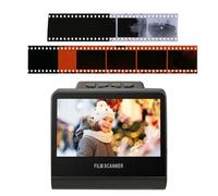 AMONIDA Digitalizador de Escáner de Películas y Diapositivas, Escáneres de Fotos Negativos de 22 MP con Pantalla de 5 Pulgadas y Memoria de 16 GB Compatible con 35 126 110 Diapositivas