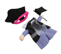 AMONIDA Disfraz de Pirata para, Traje para Mascotas con Estampado de Dibujos Animados Bonitos a la Moda para Halloween, Navidad, Cumpleaños, Poliéster Suave para Mascotas, Perros y Gatos (L)