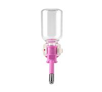 AMONIDA Dispensador de Agua Flexible para Mascotas, Boquilla de Acero Inoxidable Fácil de Limpiar para Animales Pequeños, 250 Ml, Color Rosa (Mediano 250ml)