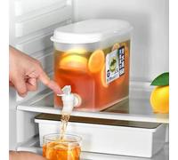 AMONIDA Dispensadores de Agua de 3.2 Cuartos, Contenedor de Agua PP de Grado Alimenticio, Dispensador de para Grifo con Grifo, Apto para Refrigerador, -20 °C a 120 °C, Ideal para té, Leche y Bebidas