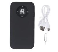 AMONIDA Dispositivo de Punto de Acceso Móvil 5G, WiFi 6 16 Dispositivos Cobertura Global en Más de 200 Países Punto de Acceso WiFi Portátil para Viajes con Velocidad de 2,77 Gbps (Black)