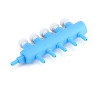 AMONIDA Distribuidor de Tanque de Peces, Conector de Válvula Resistente, Accesorio de Bomba de Oxígeno para Acuario, Válvula Distribuidora Múltiple de 4 Vías (5 Cabezas)