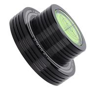 AMONIDA Estabilizador de Peso Récord, Abrazadera de Disco de Aluminio Premium para Tocadiscos de Vinilo, 77mm de, Accesorios Ideales para Grabación de Música (Black)