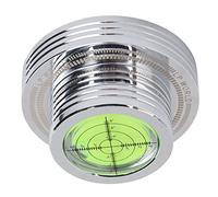 AMONIDA Estabilizador de Peso Récord, Abrazadera de Disco de Aluminio Premium para Tocadiscos de Vinilo, 77mm de, Accesorios Ideales para Grabación de Música (Silver)