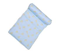 AMONIDA Estera de Enfriamiento para Mascotas, Almohadilla de Enfriamiento para Mascotas de Seda de Hielo Autoenfriante con Patrón Lindo con Almohada para el Verano (L)
