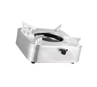 AMONIDA Estufa de Alcohol Portátil para Acampar con Calentamiento Rápido y Fuego Ajustable para Mochileros Al Aire Diseño de Aleación de Aluminio 7,1 X 7,1 X 2,5 Pulgadas