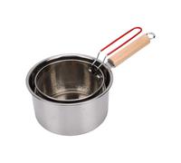 AMONIDA Freidora de Aceite 2.5L de Acero Inoxidable 304 con Tapa de Vidrio | Cesta de Drenaje de Aceite, de Madera de Roble, Tapa de Vidrio Templado, Cocinas de Inducción a Gas y Eléctricas, Cocina