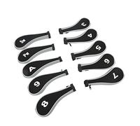 AMONIDA Funda de Cabeza para Club de Golf, Cubiertas Duraderas de Neopreno para Maderas y Hierros, Protegen Sus Palos Durante el Transporte, 10 Uds. (Gray)