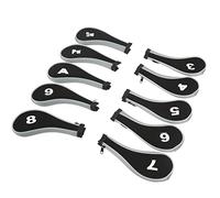 AMONIDA Funda de Cabeza para Club de Golf, Cubiertas Duraderas de Neopreno para Maderas y Hierros, Protegen Sus Palos Durante el Transporte, 10 Uds. (Gray)