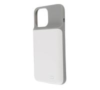 AMONIDA Funda Delgada con Cargador de Batería de 5500mAh para 12 Pro MAX, Potente Banco de Energía Externo de 6,7 Pulgadas para Amantes de la Música, Material de Silicona Ligero (White)