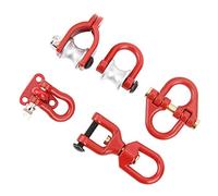 AMONIDA Gancho de Remolque RC, Accesorios de Decoración de Metal, Juego de 5 Estilos de Ganchos con Diseño Fácil de Instalar y Quitar, Ideal para Coche RC 1/10 (Rojo)