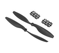 AMONIDA Hélices de Aviones RC, Diseño Aerodinámico Flexible de Nailon Negro, Fácil Montaje, Ligeras y Duraderas, con Tecnología de Producción Profesional, para Reemplazo de Aviones RC de ala Fija
