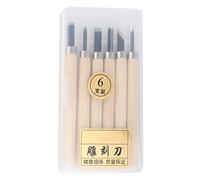 AMONIDA Herramienta de Carpintería, Libros de Tallado, Cuchillo de Tallado de Madera Beavercraft Pulido, 6 Uds., para Herramienta de Mano de Carpintería Detallada