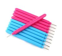 AMONIDA Herramientas de Quilling de Papel, 20 Piezas Juego de Manualidades Ranuradas con Aguja de Metal con de Plástico, Juego de Herramientas de Bricolaje para Arte en Papel, Ideal para Álbumes de