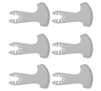 AMONIDA Hojas de Sierra Oscilantes con Forma de Hoz, Resistentes para Moler y Dar Forma a Adhesivos de Azulejos de Hormigón, Carburo de Diamante, 6 uds.