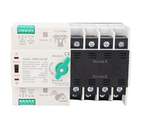 AMONIDA Interruptor de Transferencia de Energía Doble de 125 A, Interruptor Automático Duradero 4P Ideal para una Transición de Energía Perfecta en Centros Comerciales, Diseño Retardante de Llama