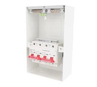 AMONIDA Interruptor de Transferencia Manual de Doble Potencia, Interruptor de Manual de 125 A, Disyuntor de Caja de Distribución con Conexión Segura, Ideal para los Mercados de Extinción de Incendios,